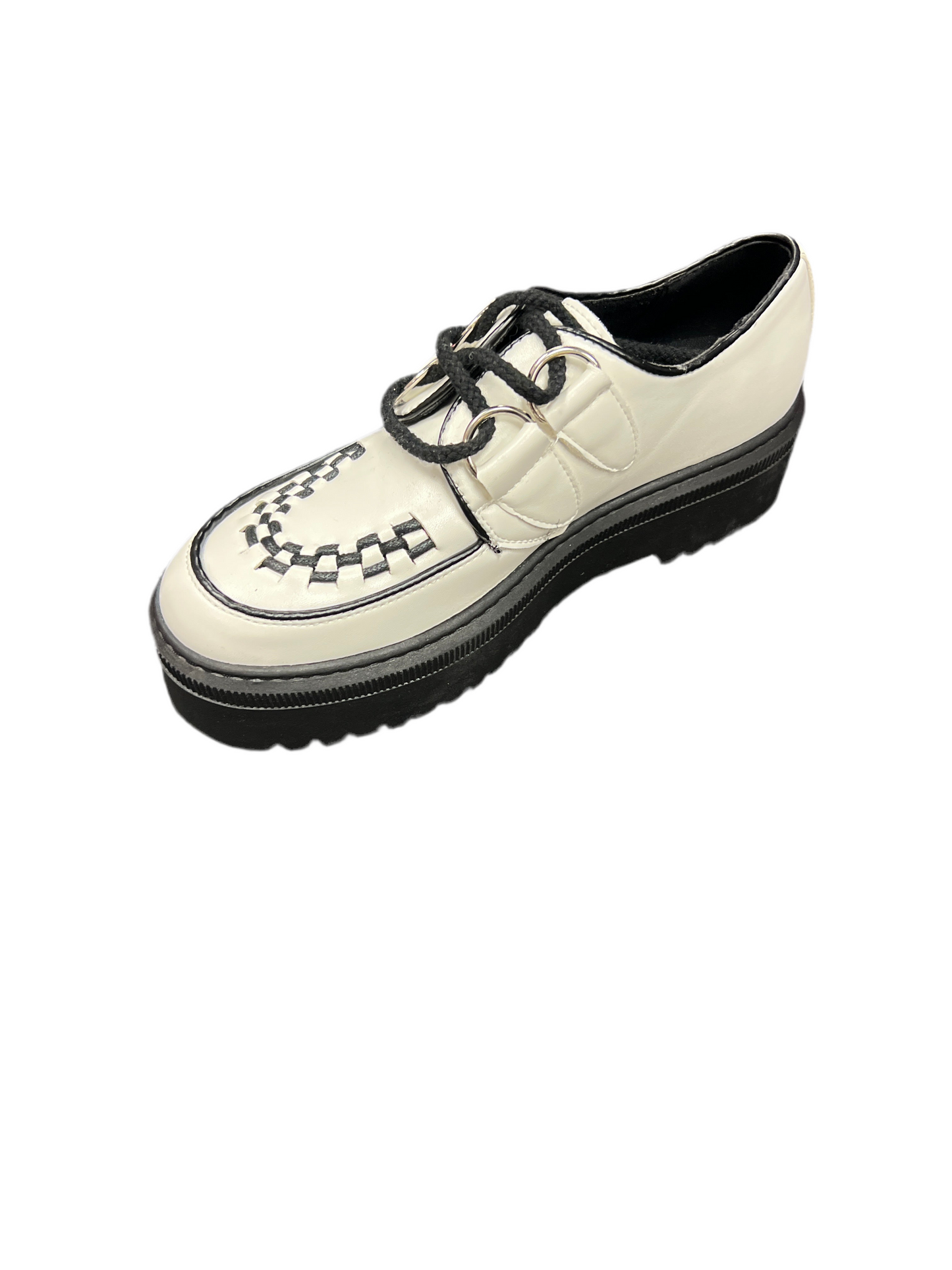 Truffle Collection Women's White and Black Footwear (creeper)