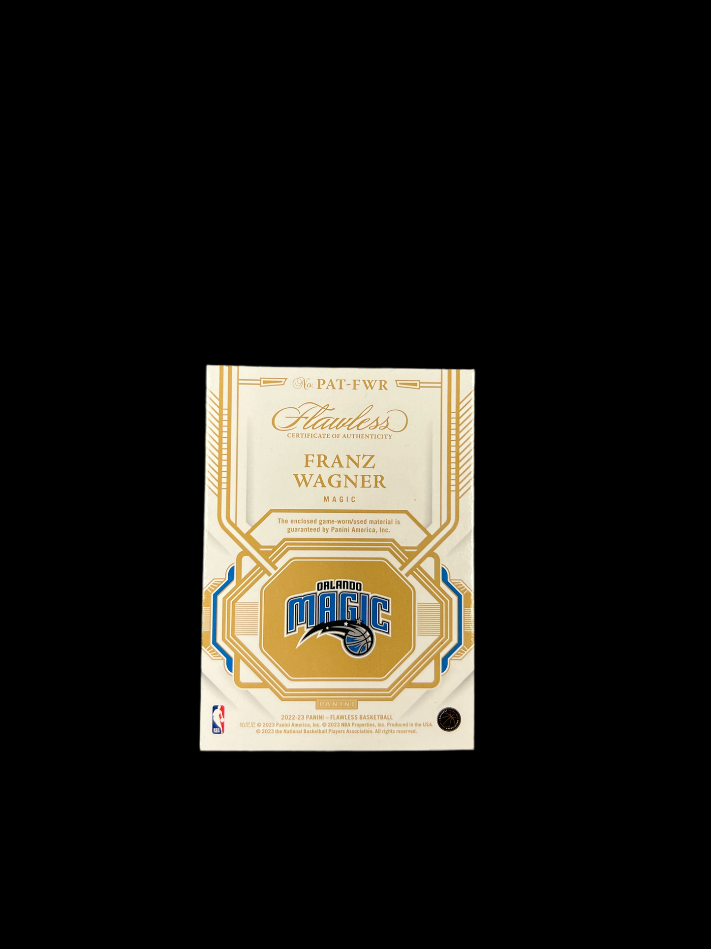 2022-23 PANINI FLAWLESS PATCHES
Franz Wagner Basketball Card 1 of 5