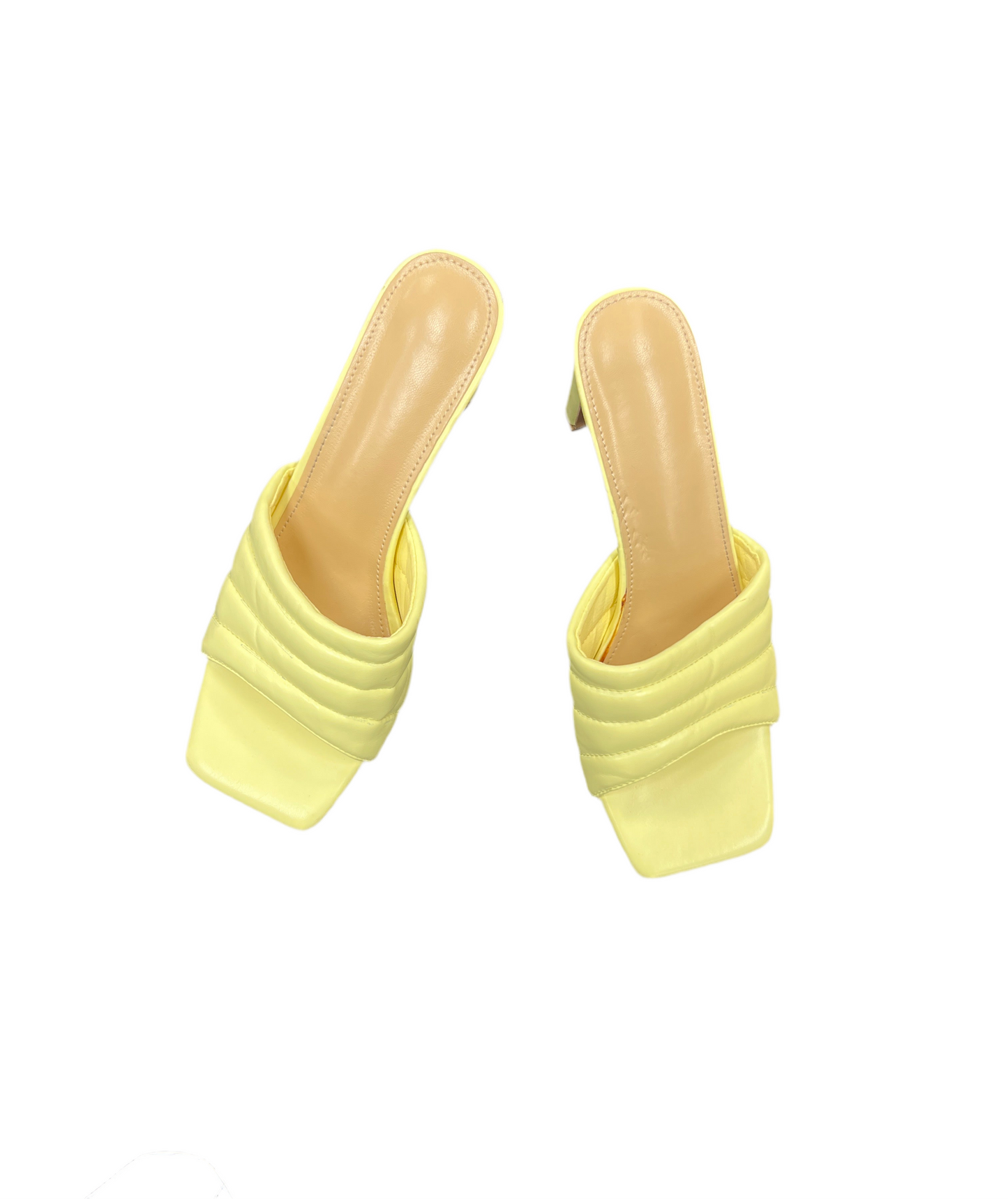 Women's Sandals, Slip on Heels, Holly Block Quilted Heel Size 9