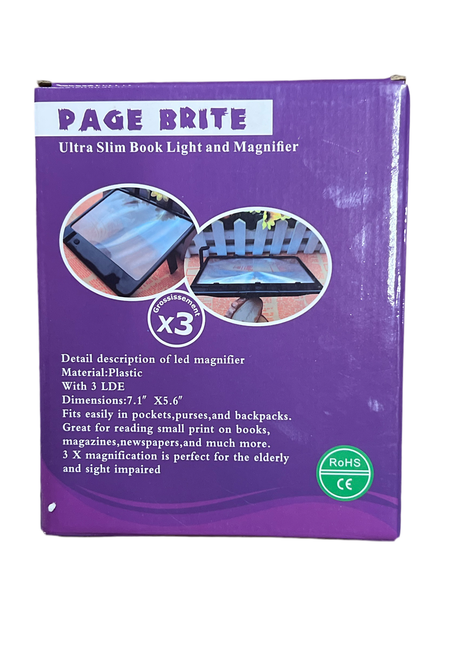 Page Brite Ultra Slim Book Light Magnifier