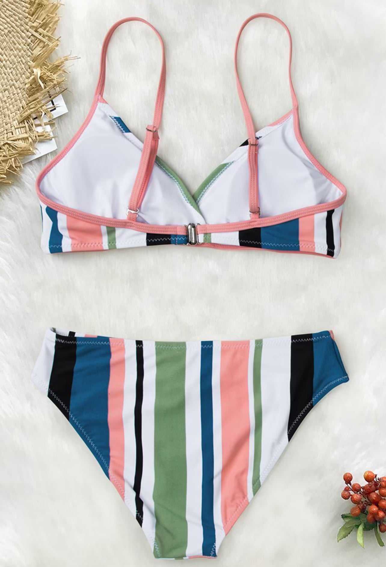 CUPSHE Women’s Honey Girl Striped Bikini