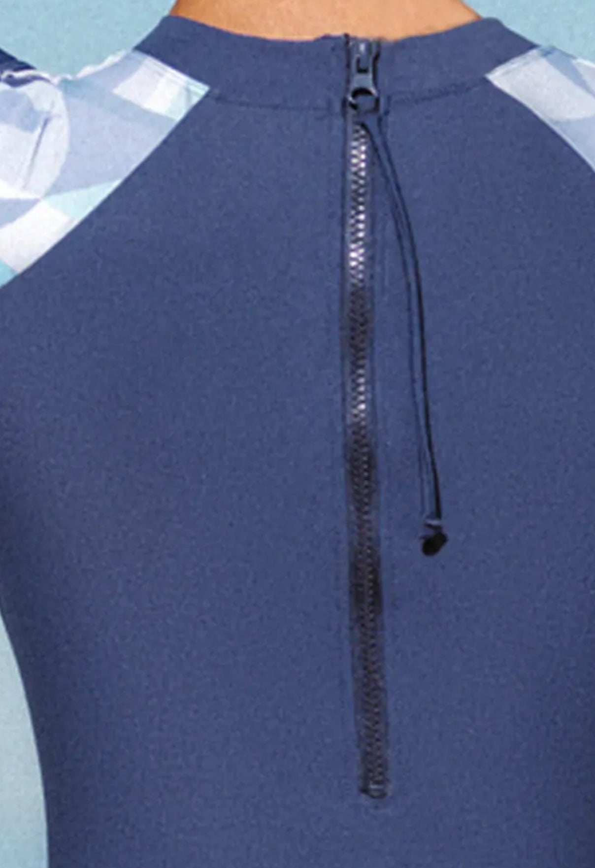 CUPSHE Long sleeve swimsuit with back zipper