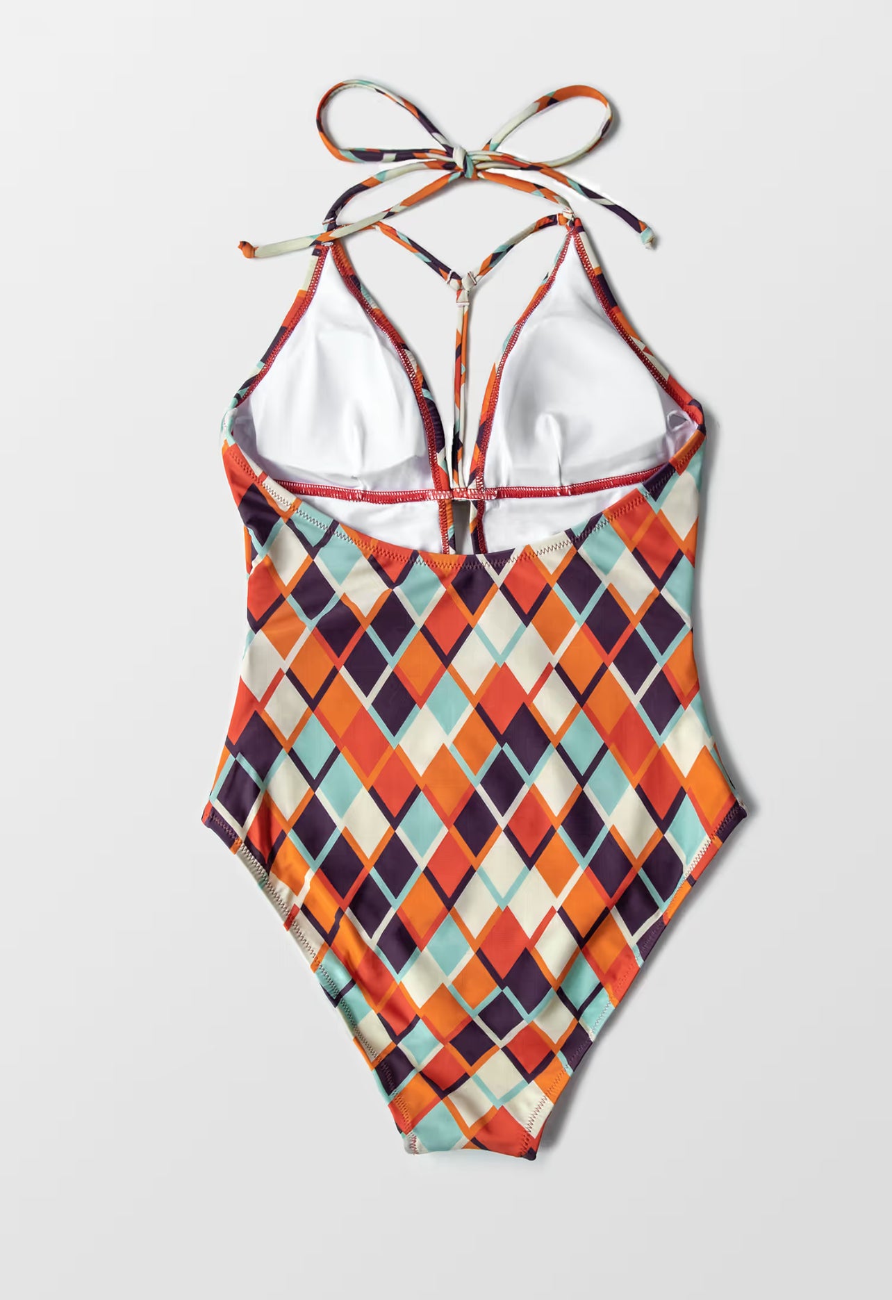 CUPSHE Geometric Print Plunging Neckline One Piece Swimsuit