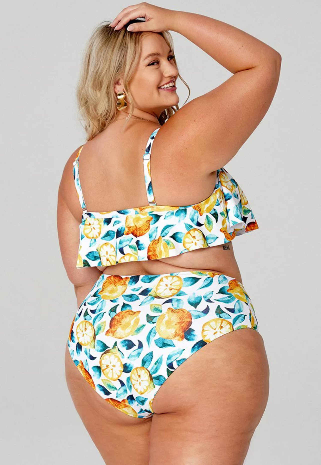 Women’s CUPSHE Leaf And Lemon Printed Plus Size Bikini