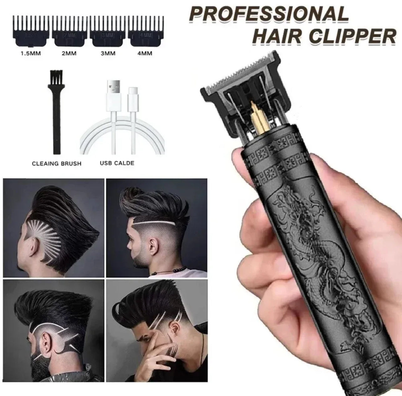 Vintage T9 Hair Cutting Machine Men's Electric Shaver Rechargeable Hair Trimmer Beard Clipper Barber Hair Cut