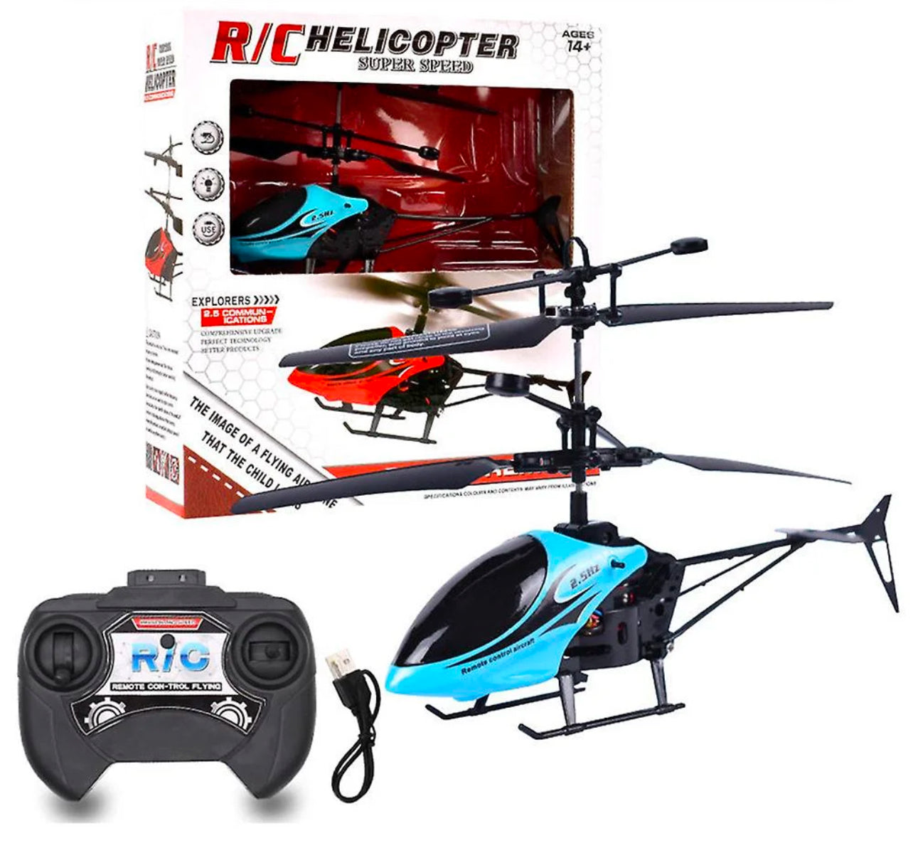 Remote Control Helicopter Built-in Led Light, Altitude Hold Rc Gyro Aircraft, 3 Channel, 2.4ghz