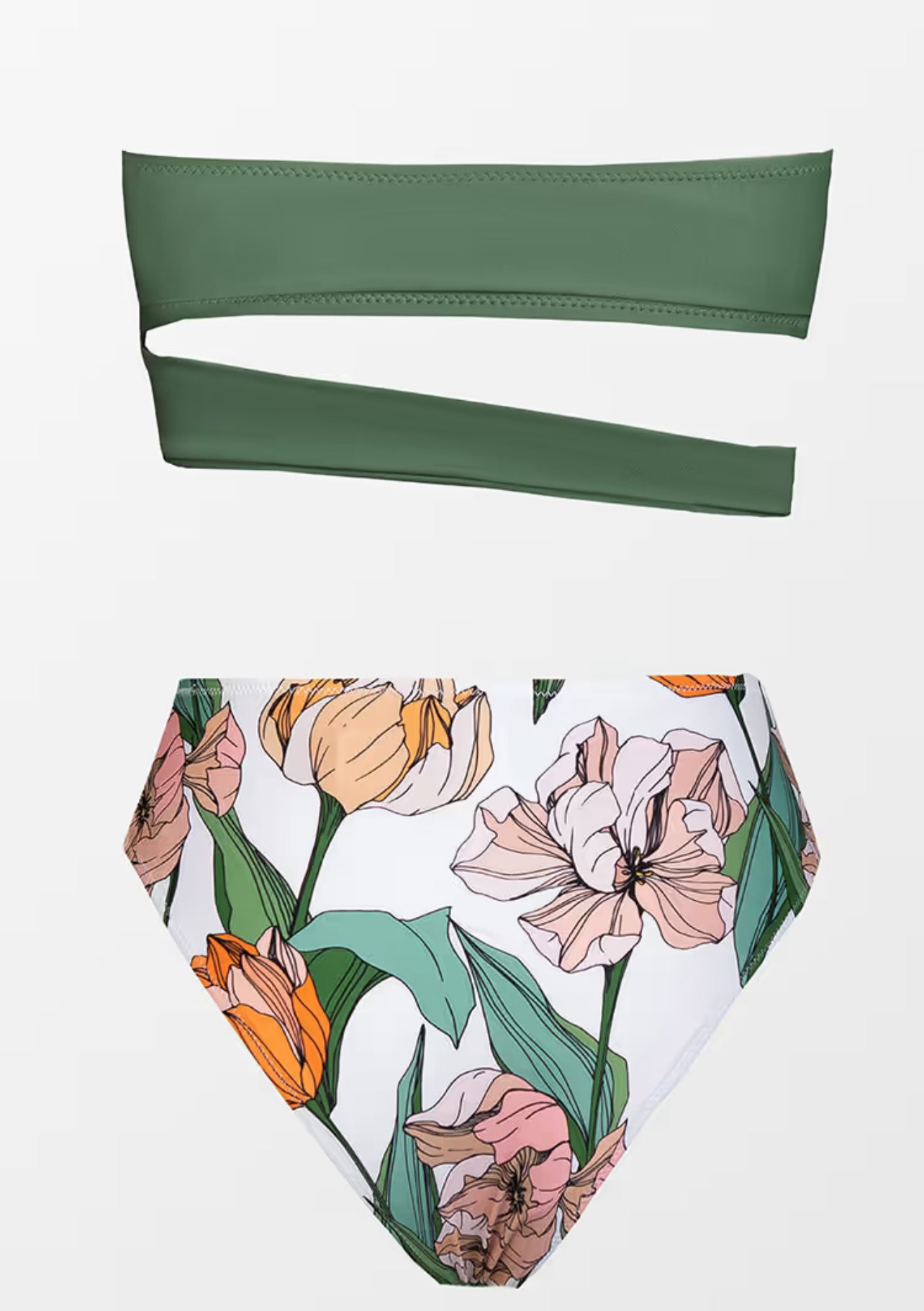 CUPSHE Women’s Paula Bandeau High Waisted Bikini