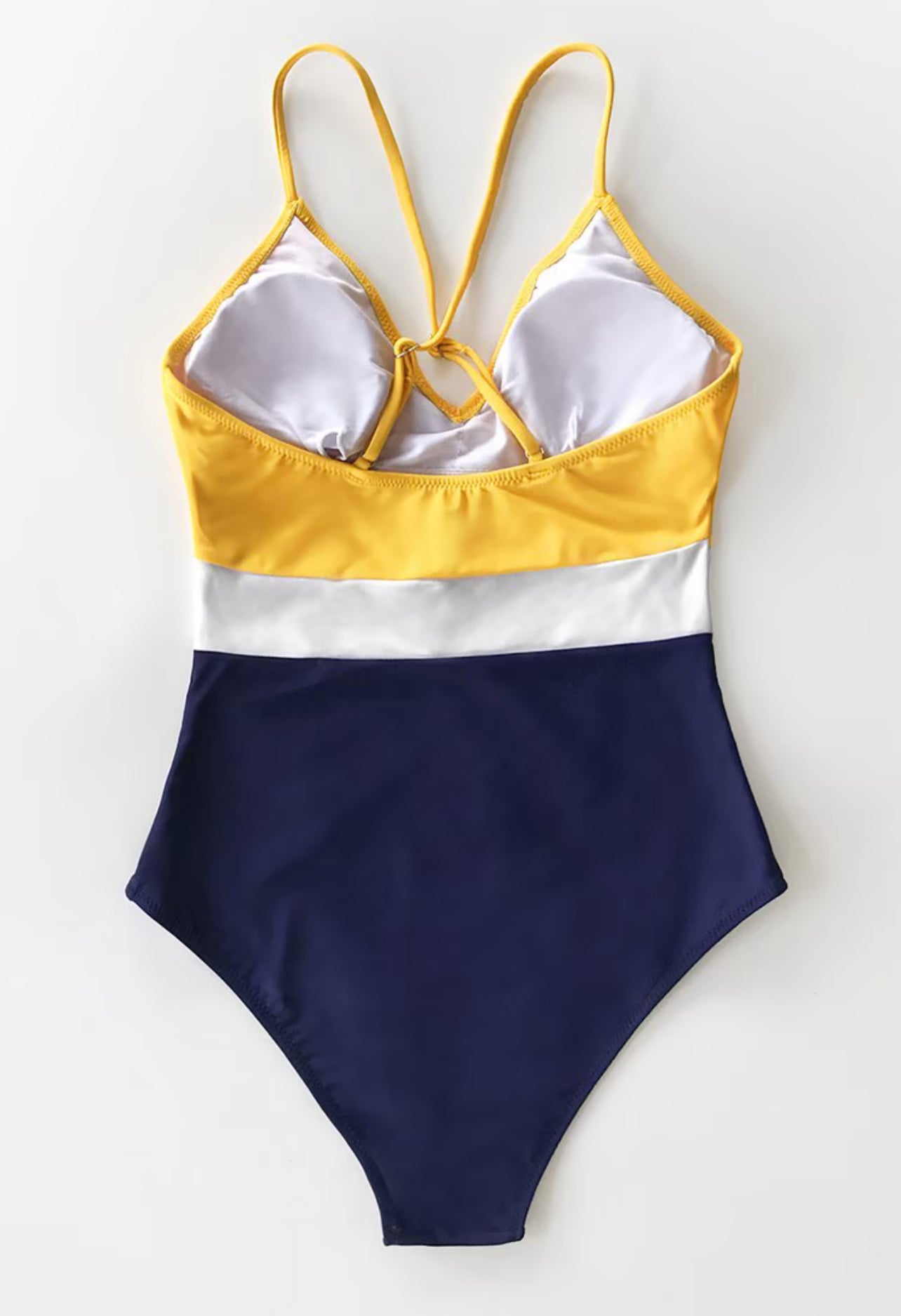 CUPSHE Colorblock V-Neck One Piece Swimsuit