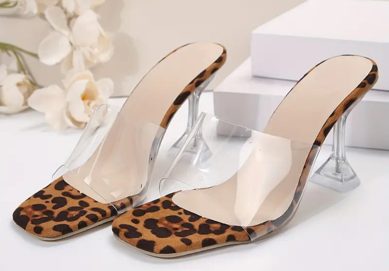 Fashion Sandals Transparent Invisible High Heel Sandals Size 6