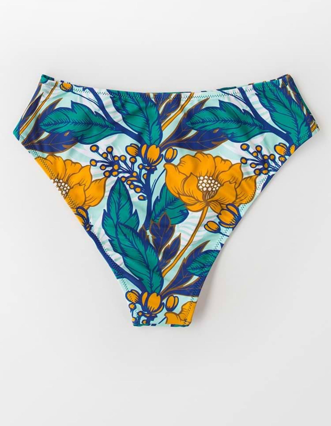 CUPSHE Women’s Floral and Leafy Print Bikini Bottom