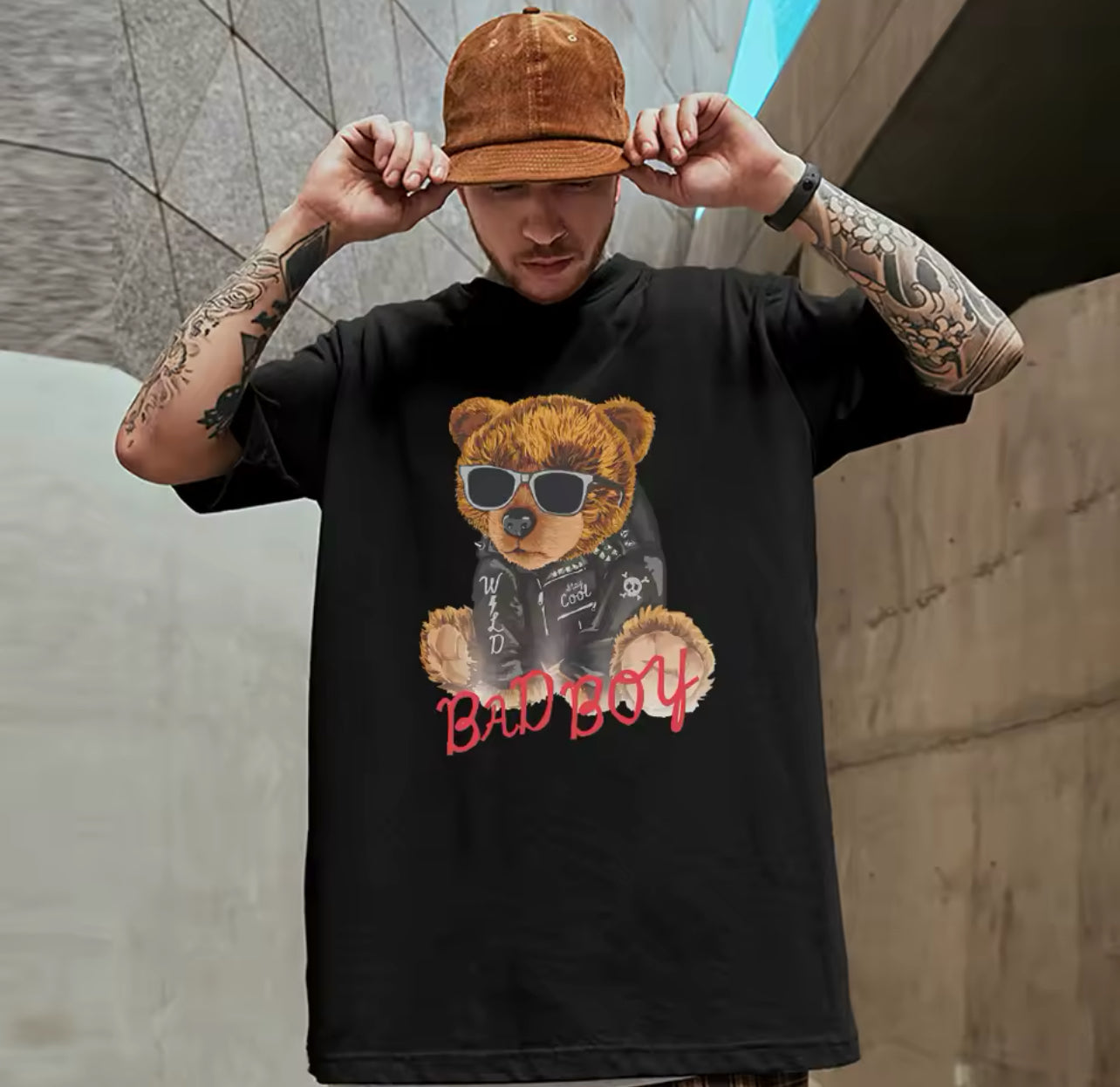 Cool Bad Boy Teddy Bear T-Shirt
