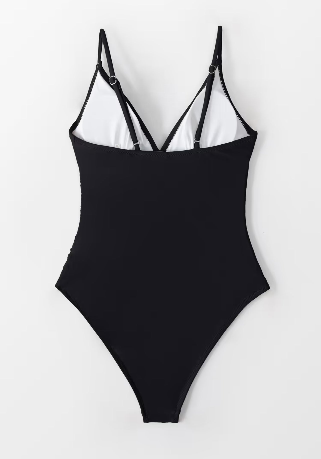 Women’s CUPSHE Joyce Black Ruched Tummy Control One Piece Swimsuit