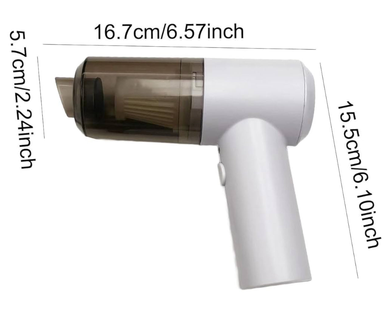 Portable Car Vacuum Cleaner, Handheld Vacuum Cleaner for Car Care, 7000 PA Suction Compressed Air Vacuum Cleaner, Air Blower for Car and Office, White