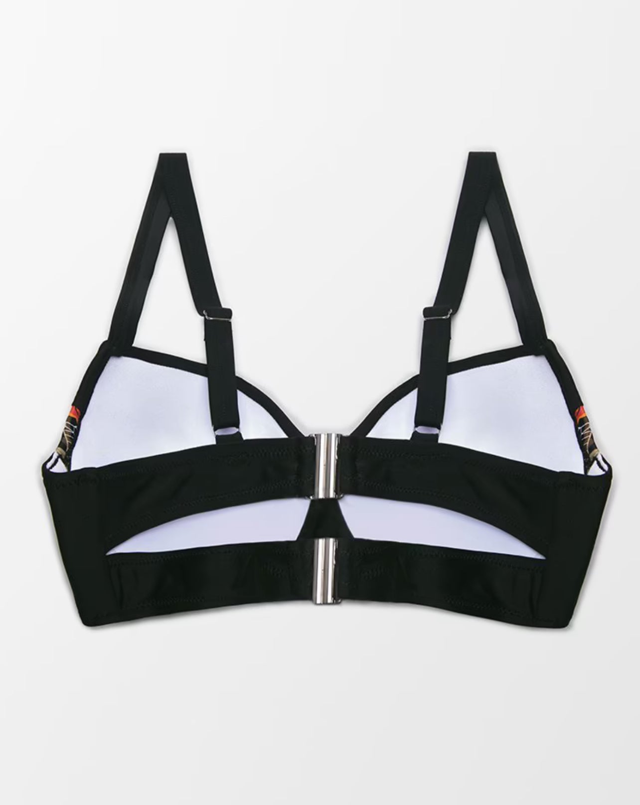 CUPSHE Black Floral Print Plus Size Bikini Top