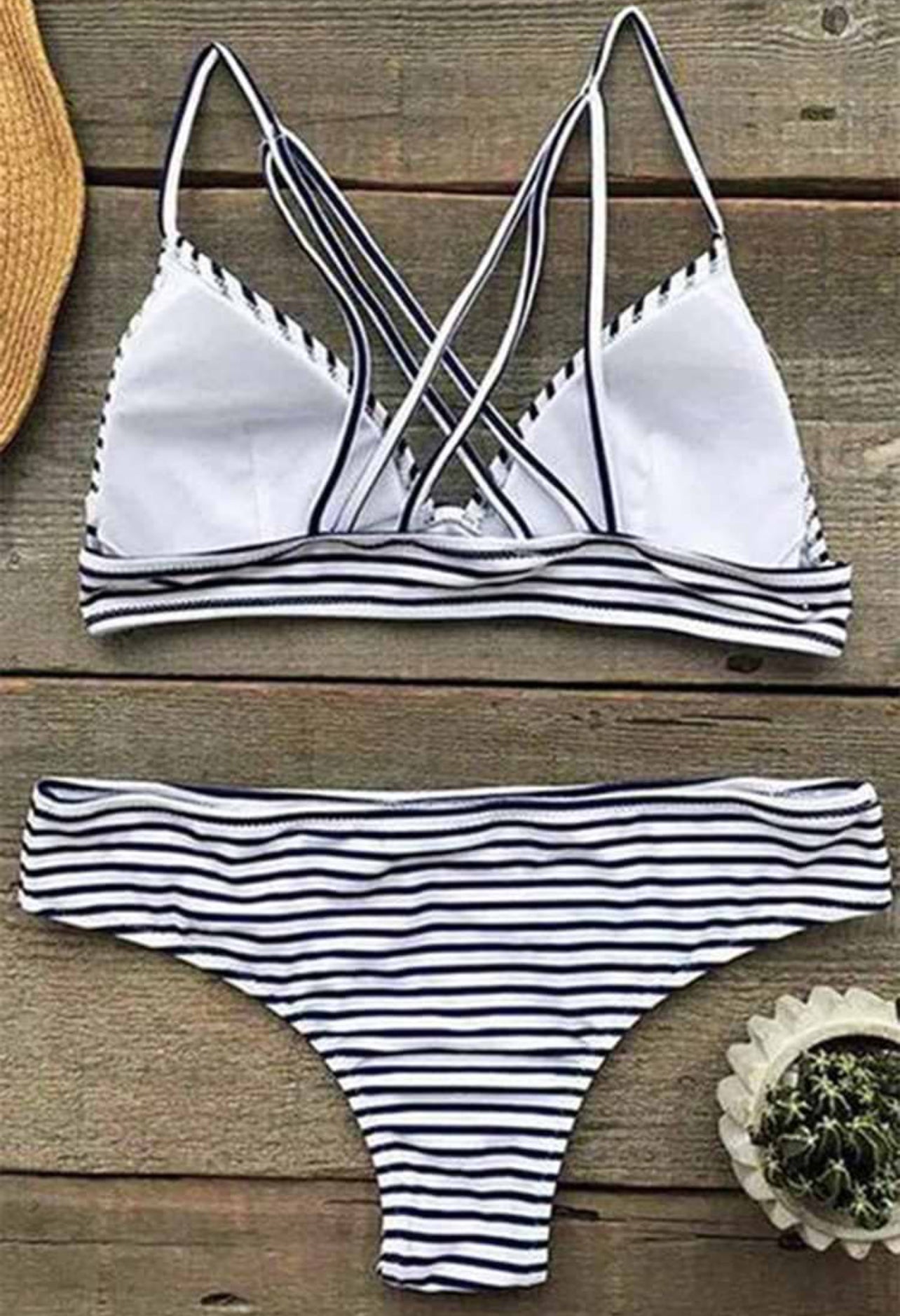 CUPSHE Hit Summer Stripe Bikini Set