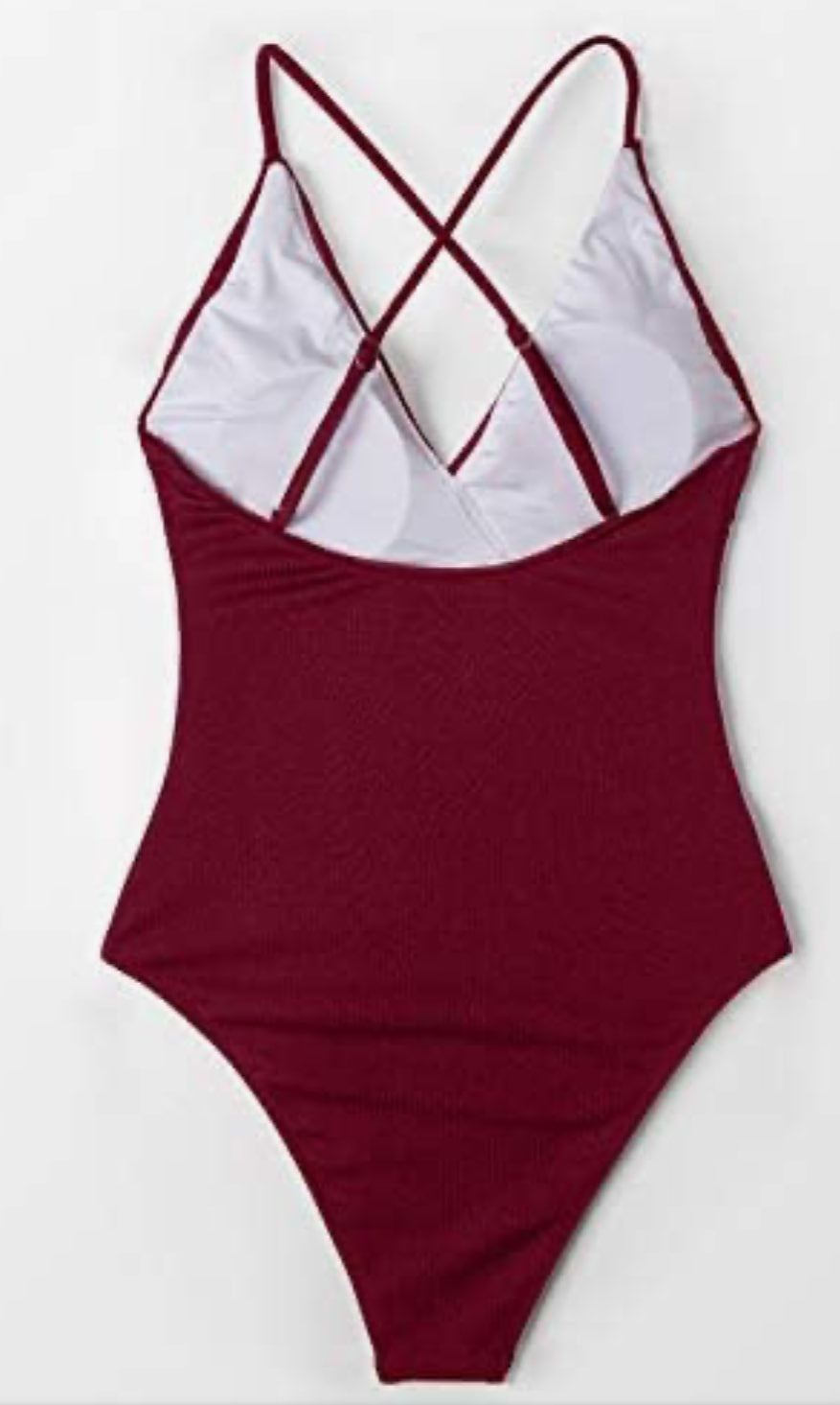 CUPSHE Women's Solid Coffee One Shoulder Falbala One-Piece Swimsuit