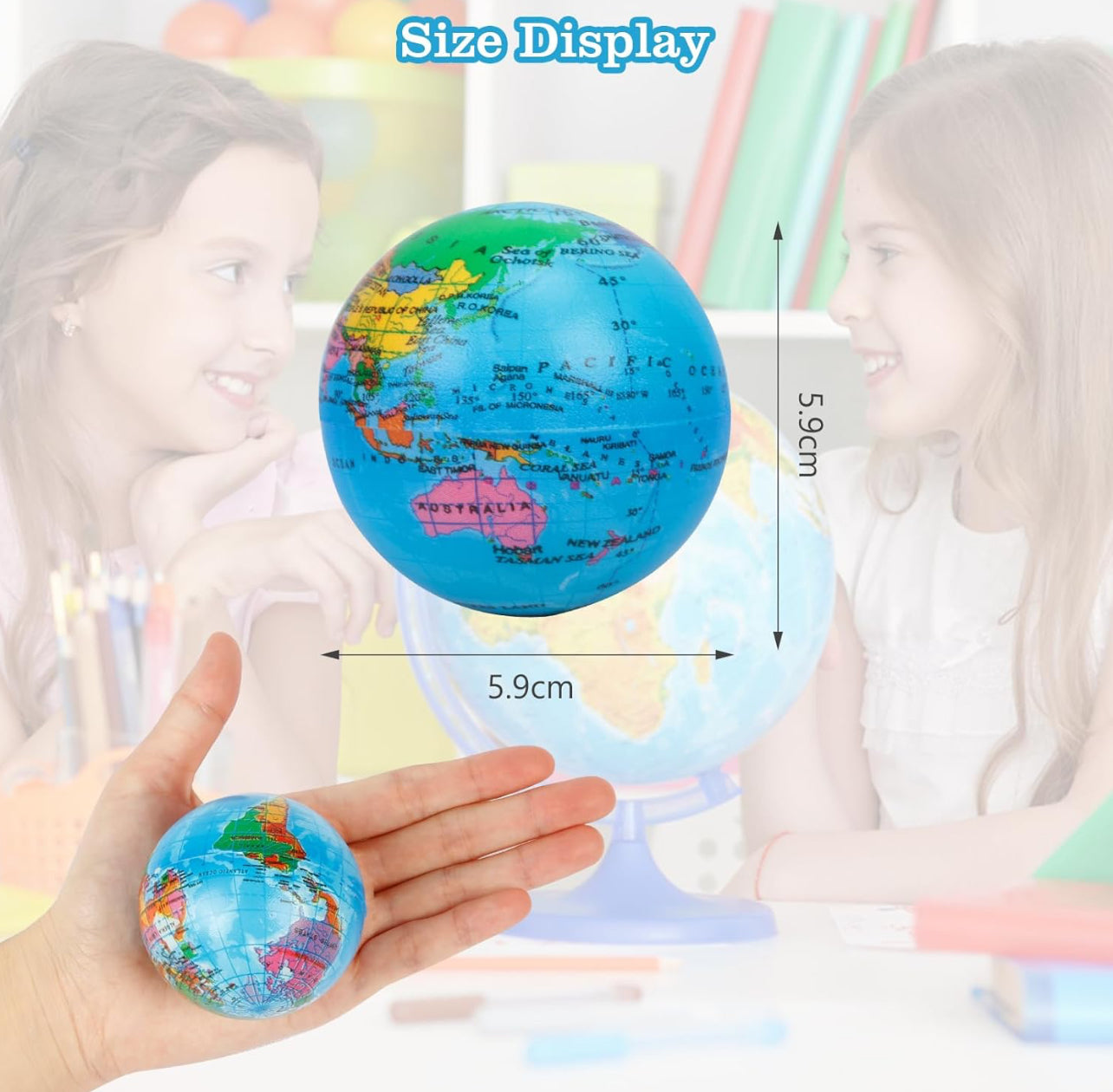 10 PCS Pack of Globe Stress Balls