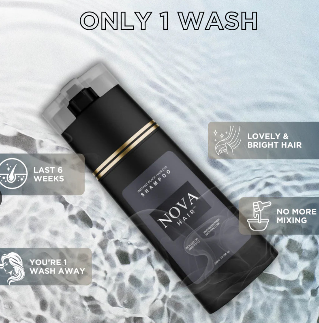NovaHair Instant Dye Shampoo Dark Brown