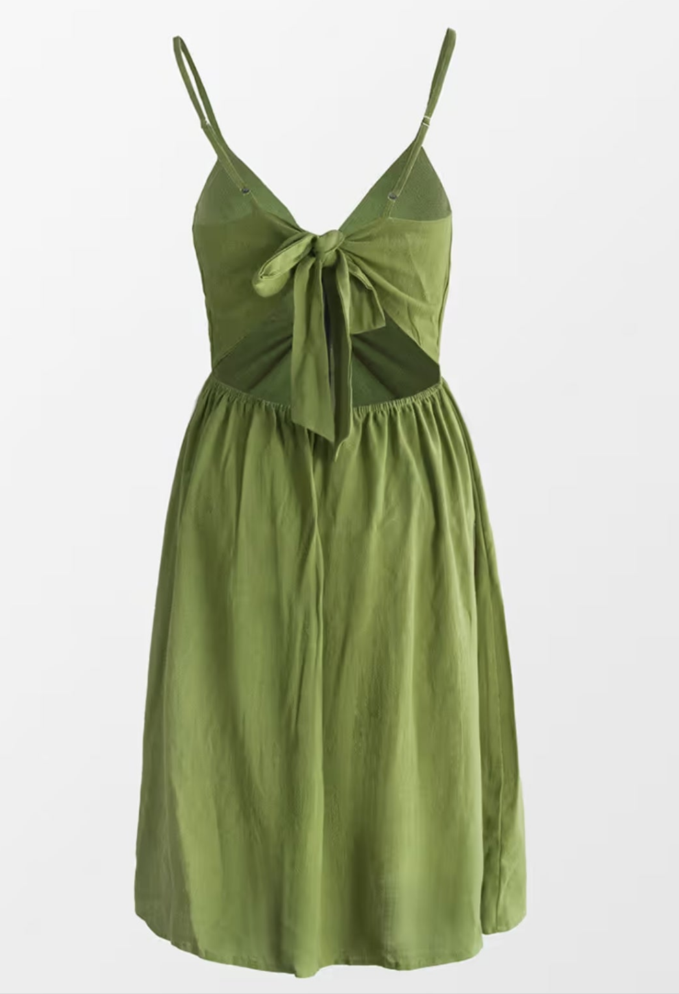 CUPSHE green short front tie summer dress