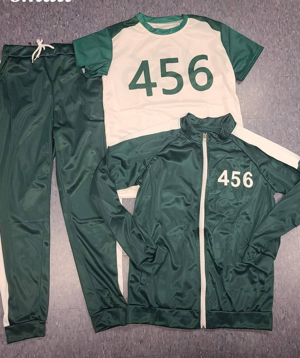 Three peice squid game Halloween costume