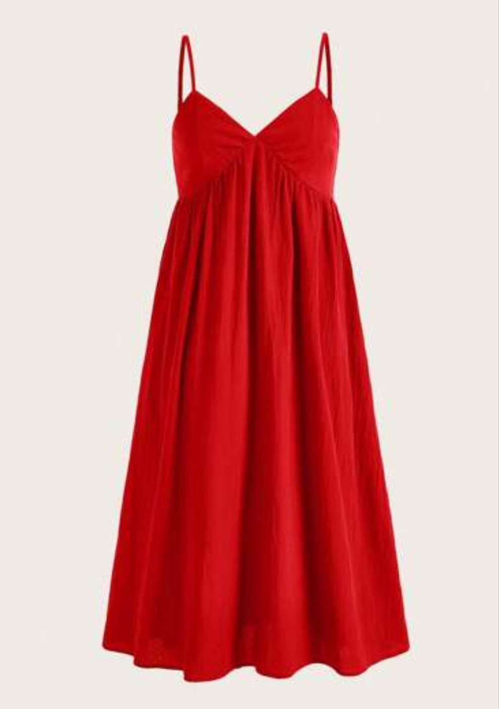 Womens red summer midi vacation dress
