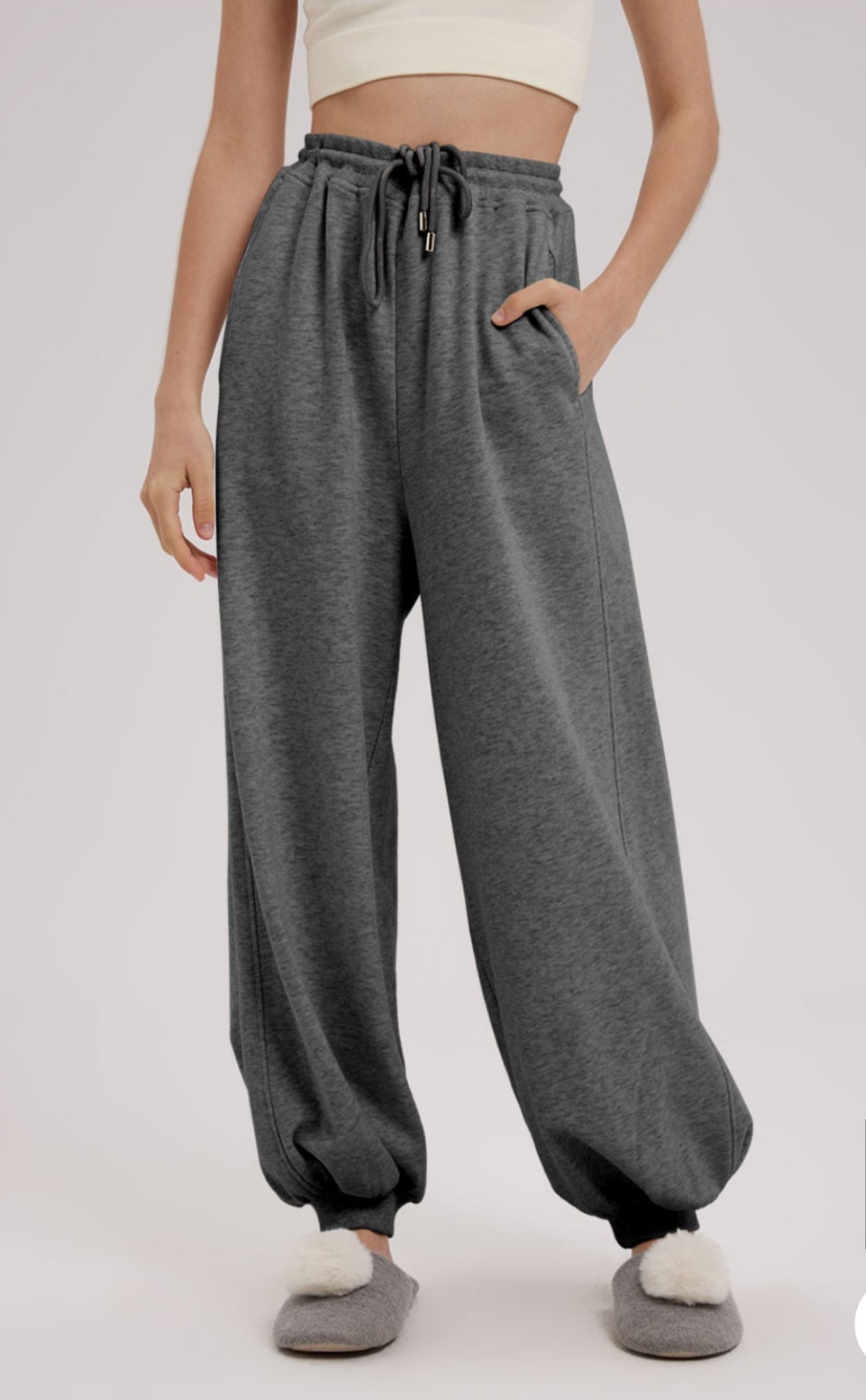 NAP LOUNGEWEAR grey balloon cotton sweatpants Joggers