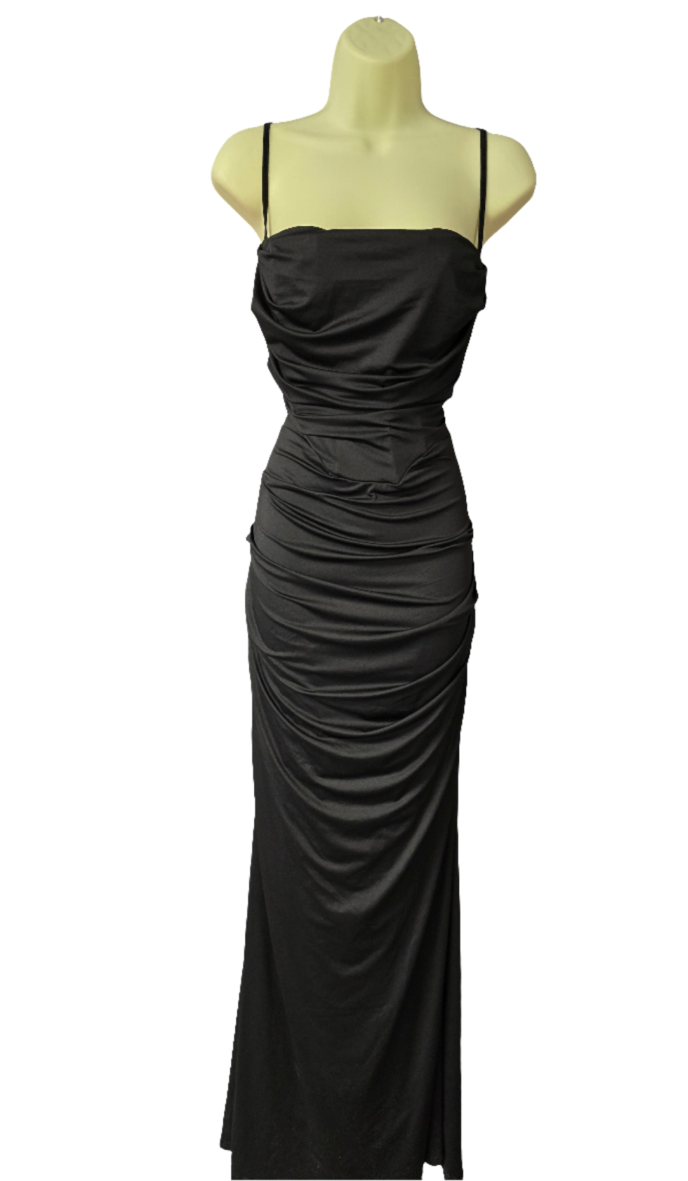 Womens black corset style formal cocktail dress