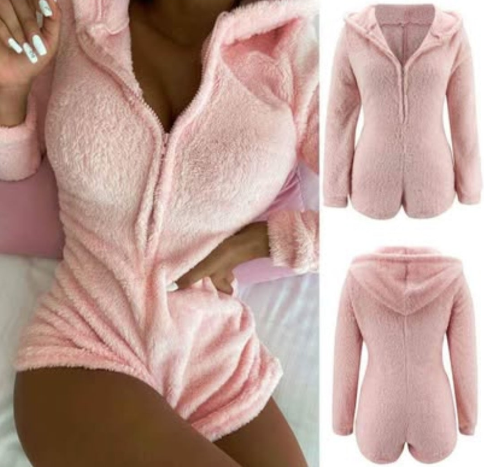Womens xl plush comfy loungewear romper