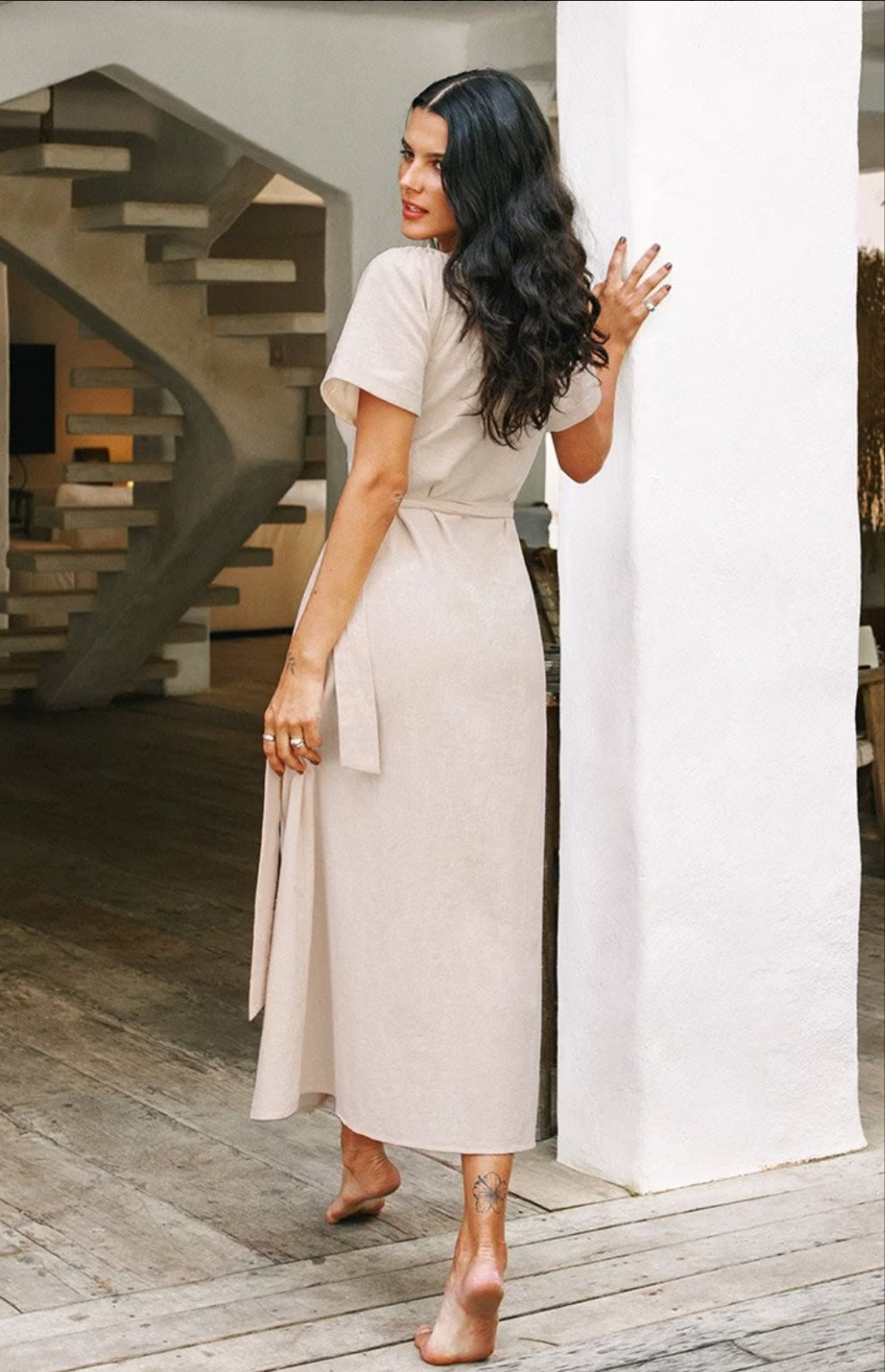 CUPSHE harliegh wrap tie waist dress