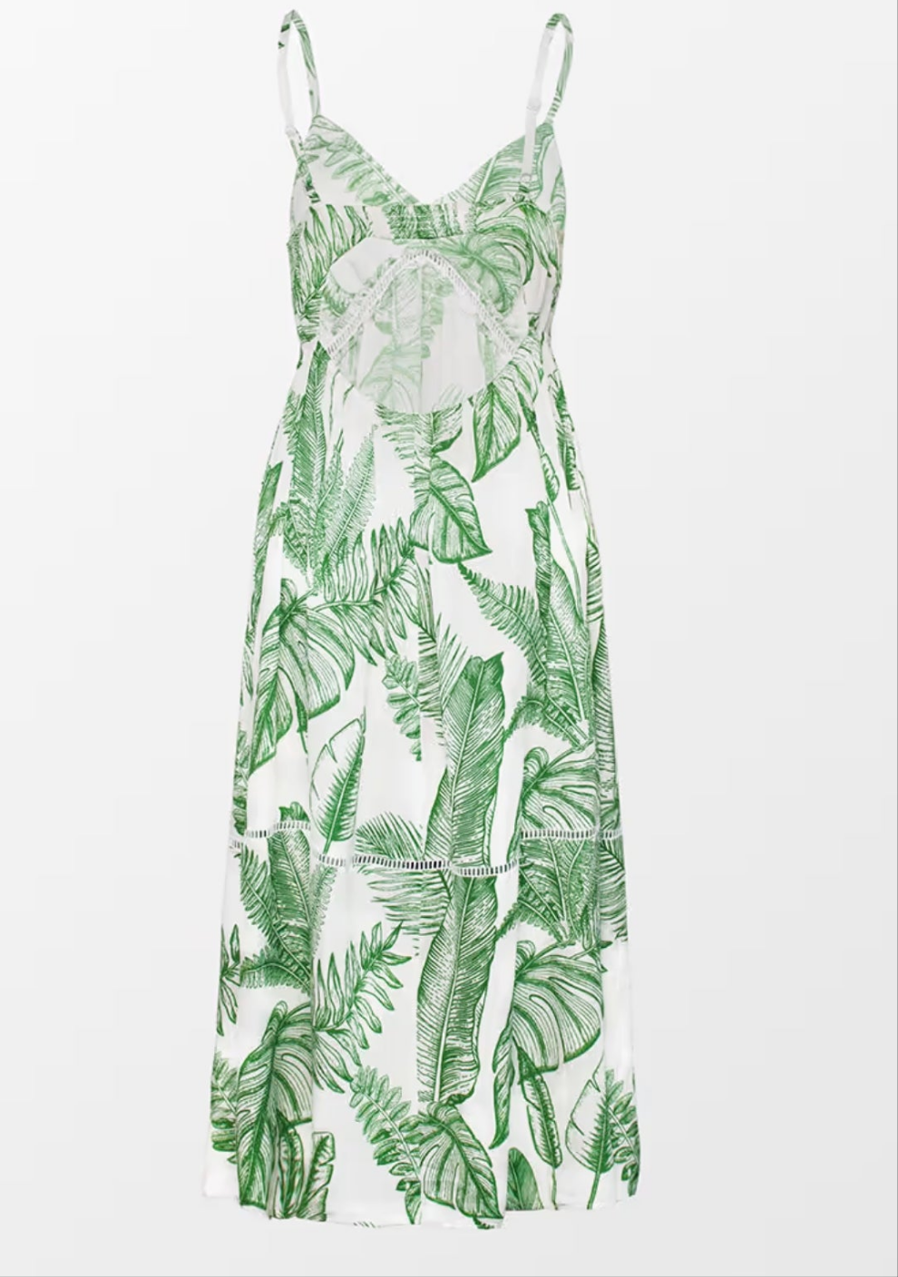 CUPSHE summer tropical plant print midi dress