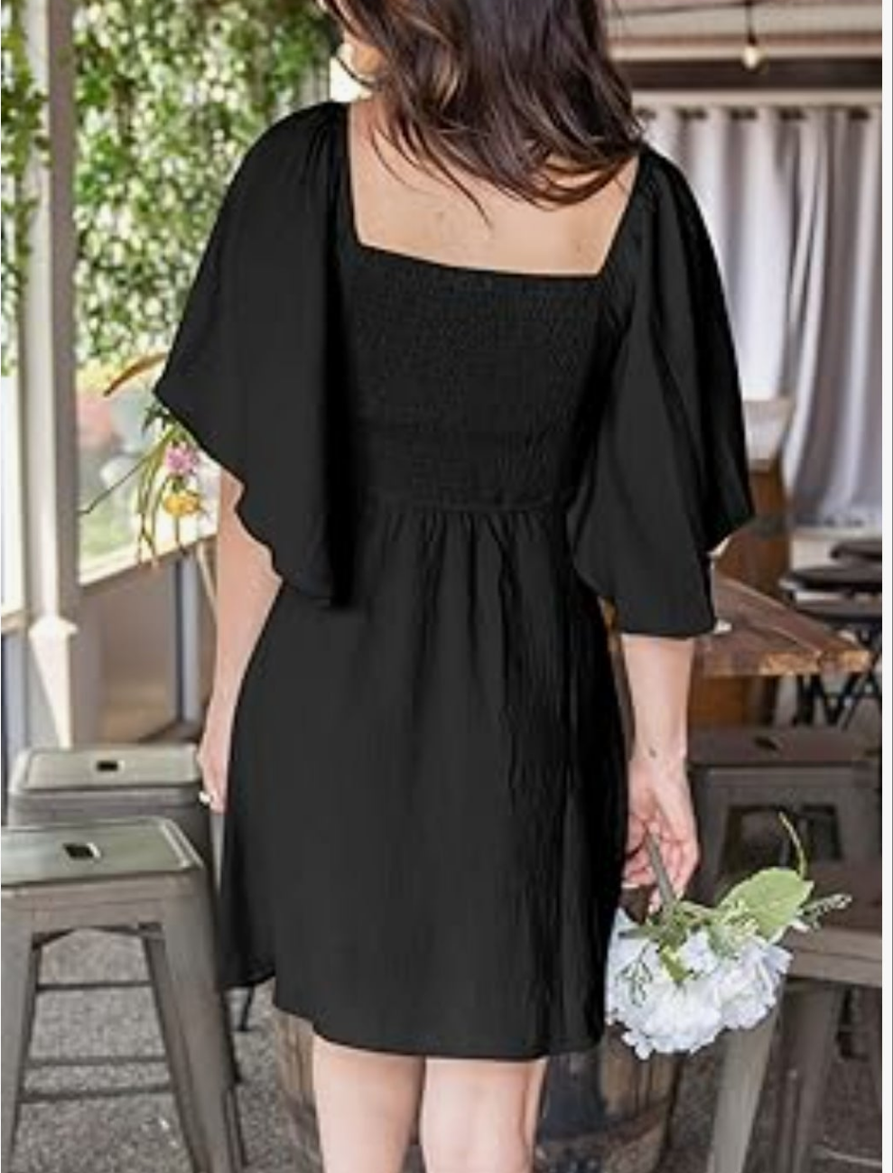 Womens black front tie romper