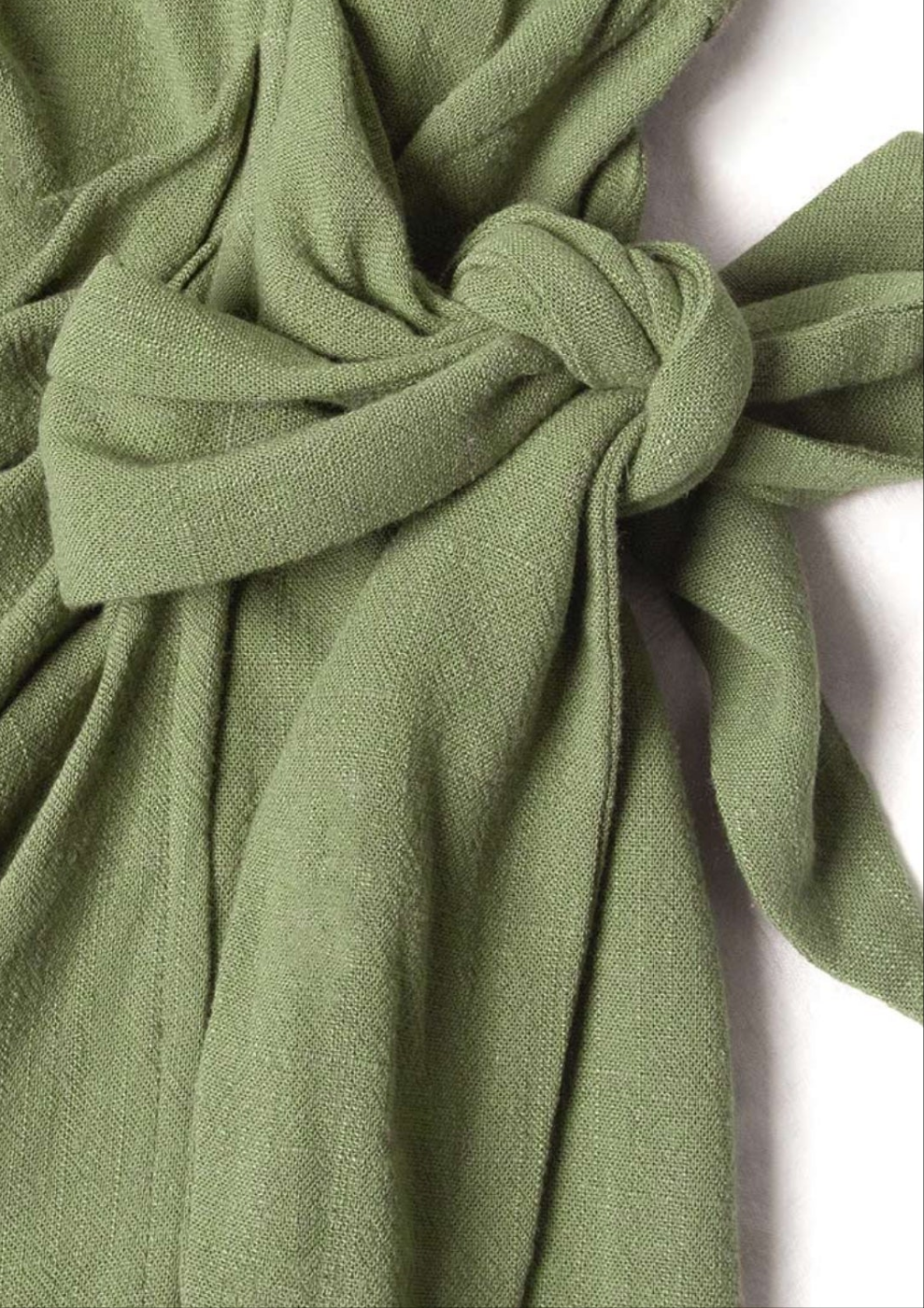 CUPSHE A-line green summer wrap dress