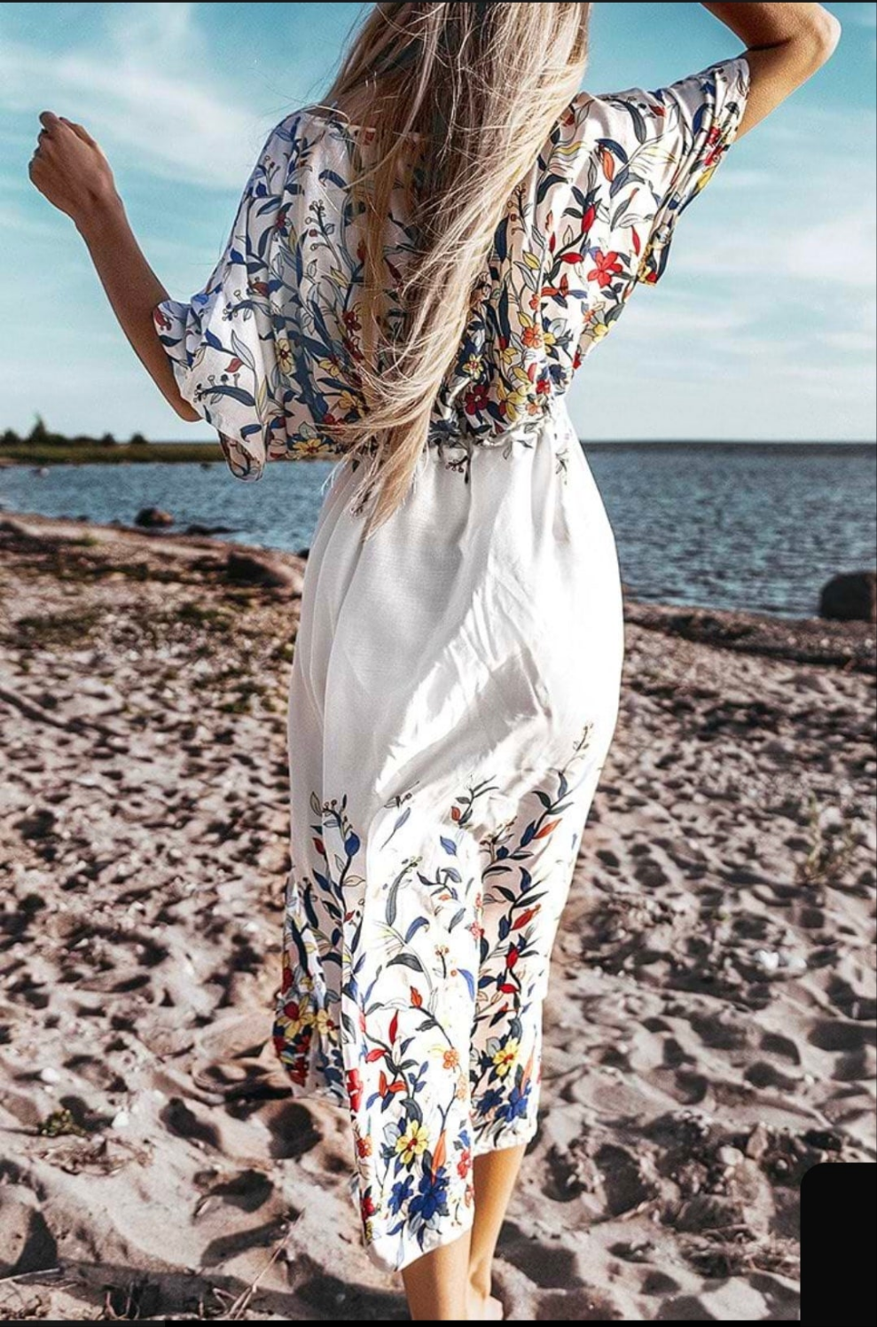 CUPSHE wildflower bohemian summer kimono cover up