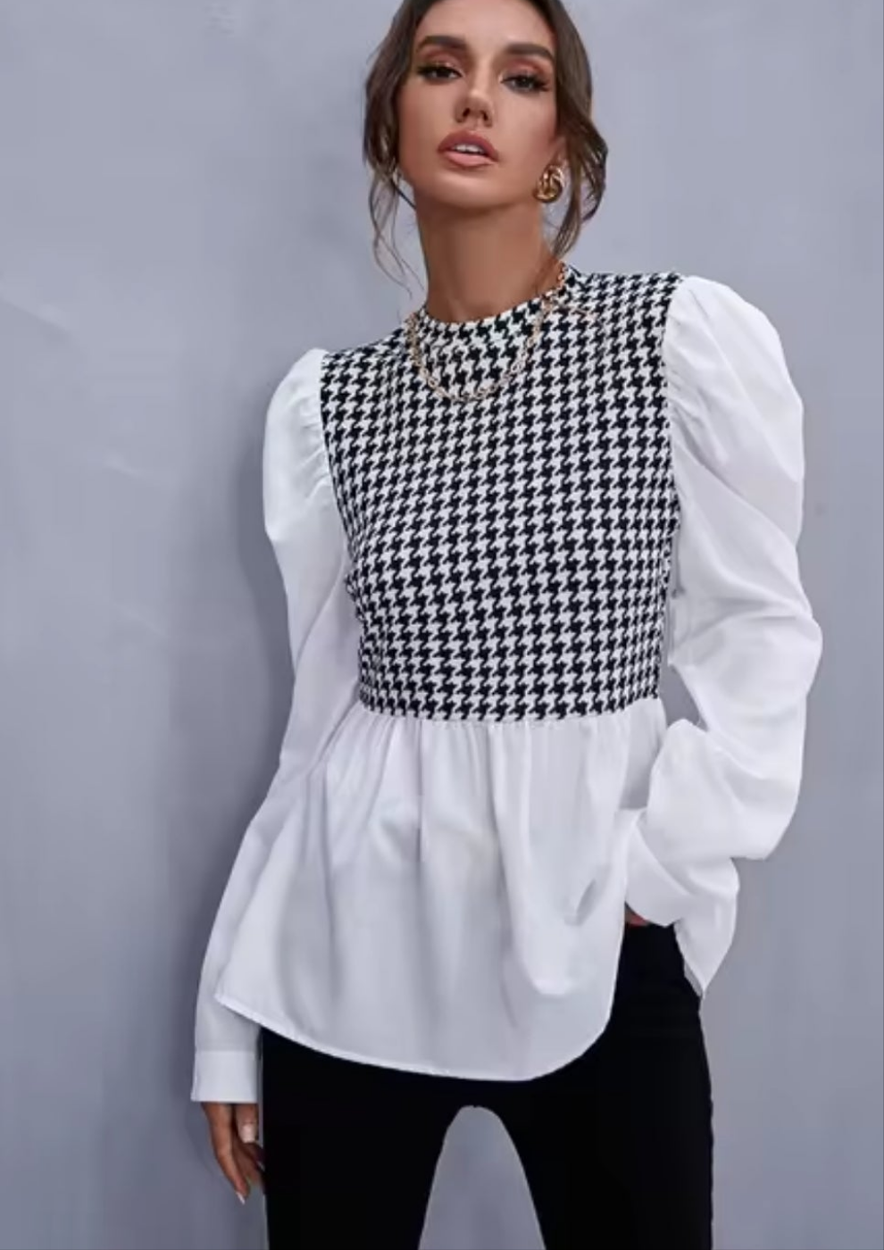 Womens white shirt vest style elegant long sleeve top