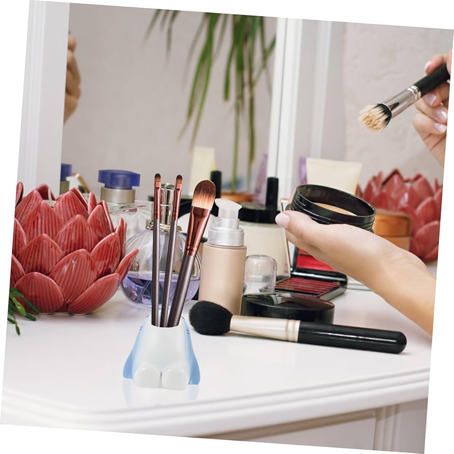 Pet Pen Holder Hair Brush Organizer Resin Makeup Organizer Desk Makeup Brush Holder