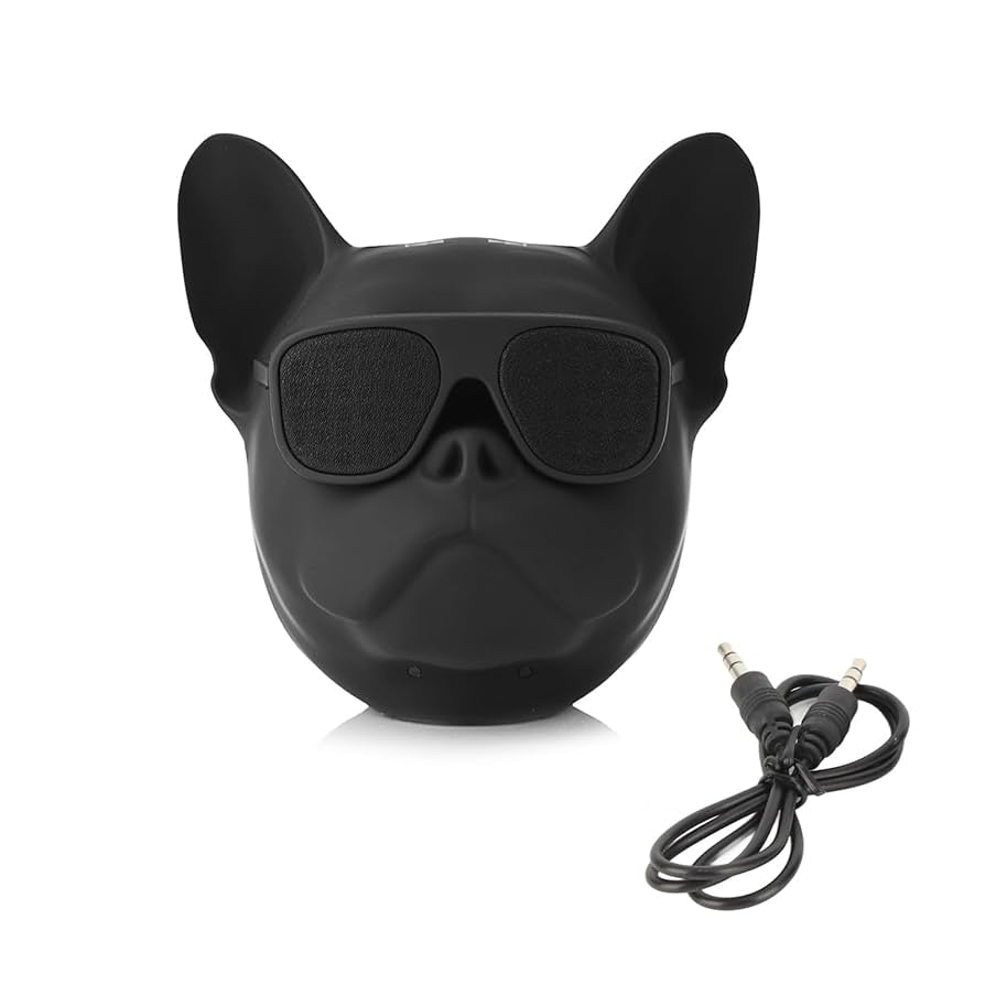 French Bulldog Speaker, Compact Size with 10W Stereo Sound and Long Play