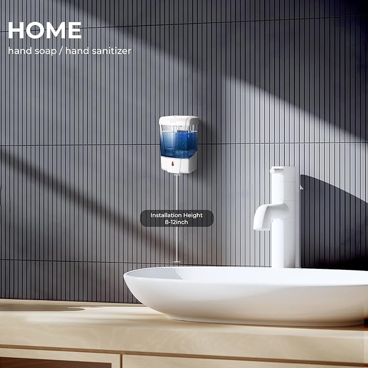 Wall-mounted hand soap dispenser, commercial soap dispenser for bathroom, 21 oz hand sanitizer dispenser, liquid gel soap holder