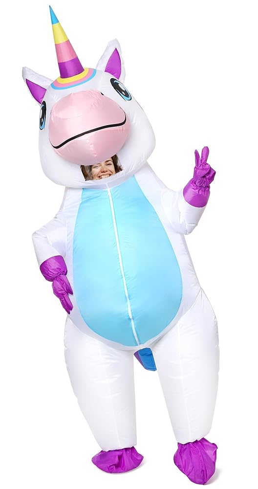 Unicorn Inflatable Costume for kids - Full Body Blow Up Halloween Inflatable Costume for Halloween Party Cosplay