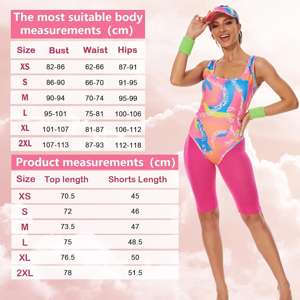 80s Workout Costume for Women Halloween Cosplay Couples Outfits Swimwear Suit 80s 90s Workout Costume Outfit