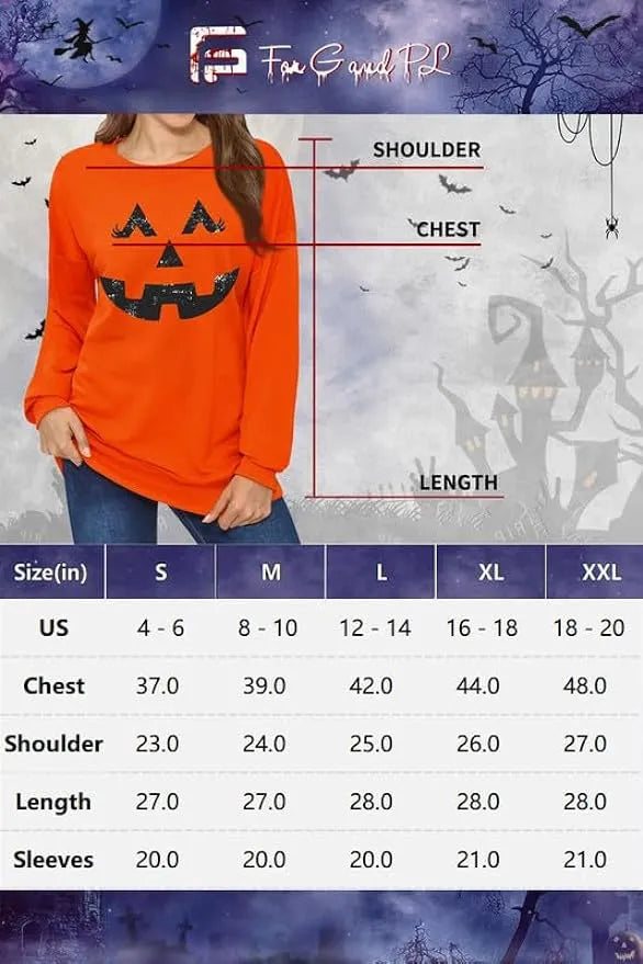 Halloween Sweatshirt Womens Halloween Long Sleeve