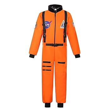 Astronaut Costume for Kids Boys, NASA Space Suit Jumpsuit, Simulation Spacesuit Costume