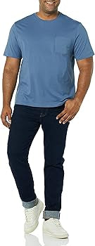 Amazon Essentials Mens Big & Tall Short-Sleeve Crewneck T-Shirt W/Pocket