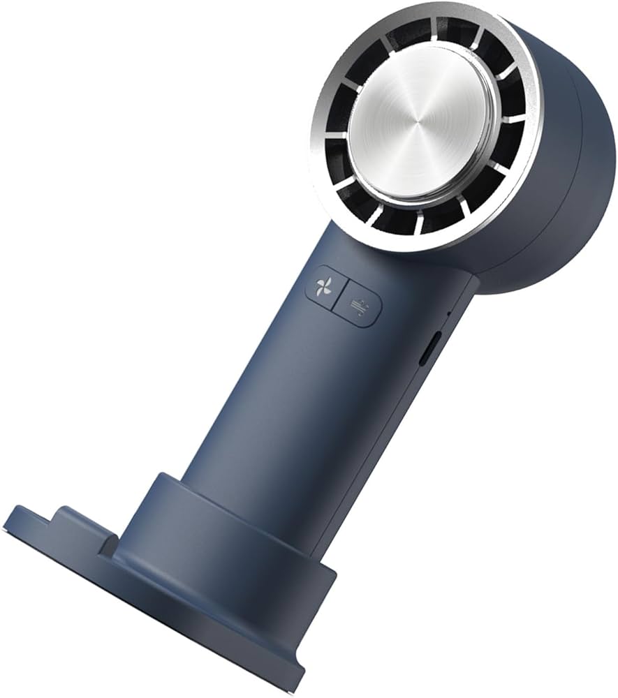 Handhelds Fan Cooling Fan USB C Rechargeable Fan With Base And Charging Cable 3 Speed Cold Fan