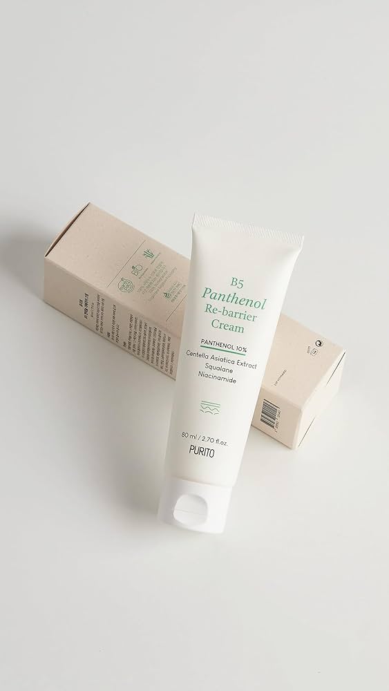 PURITO B5 Panthenol Re-barrier Cream 80ml / 2.70fl. oz. Vegan & Cruelty-free, rich moisturizing cream, moisturizing