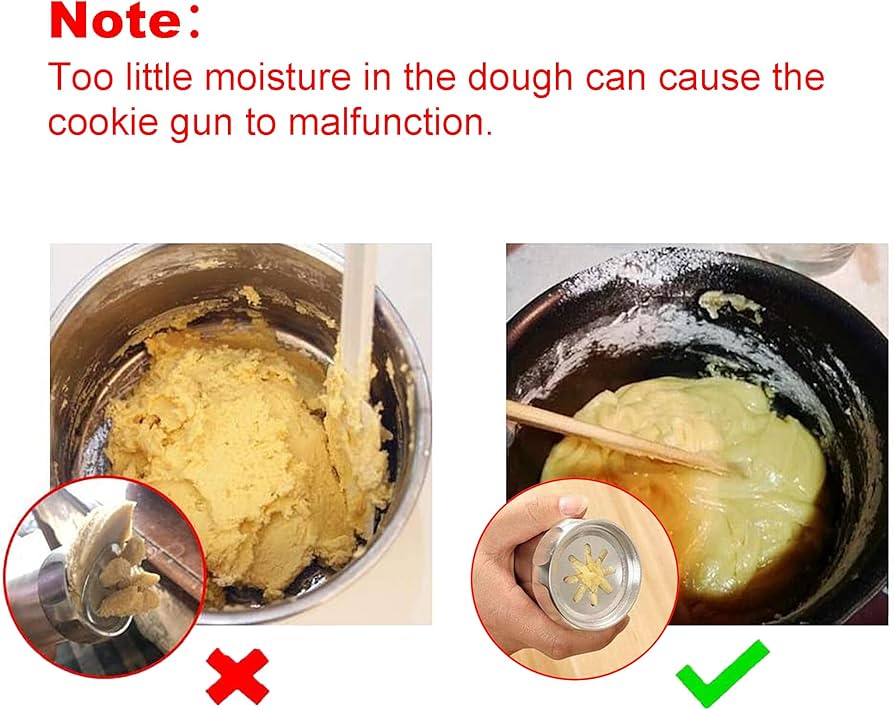 Cookie Press Gun Kit, Stainless Steel Biscuit Press Cookie Gun Set with 20 Cookie discs and 4 nozzles for DIY Biscuit Maker and Churro Maker