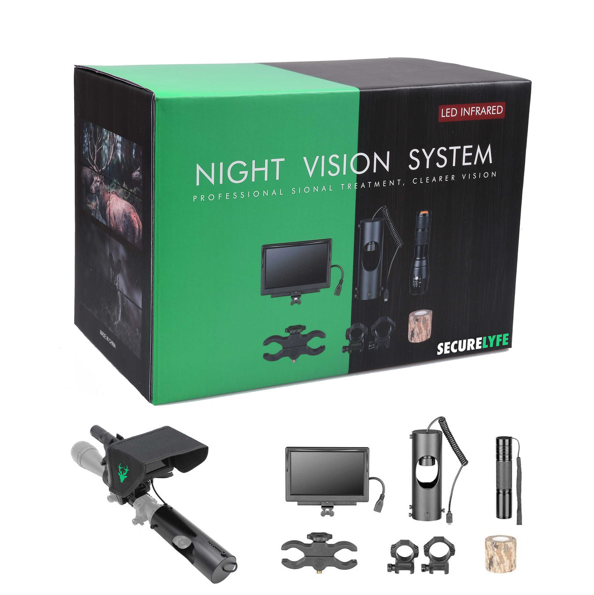 Secure Lyfe Clear Vision Megarei 2 Day and Night Infrared LED For Hunting Connected to your scope
