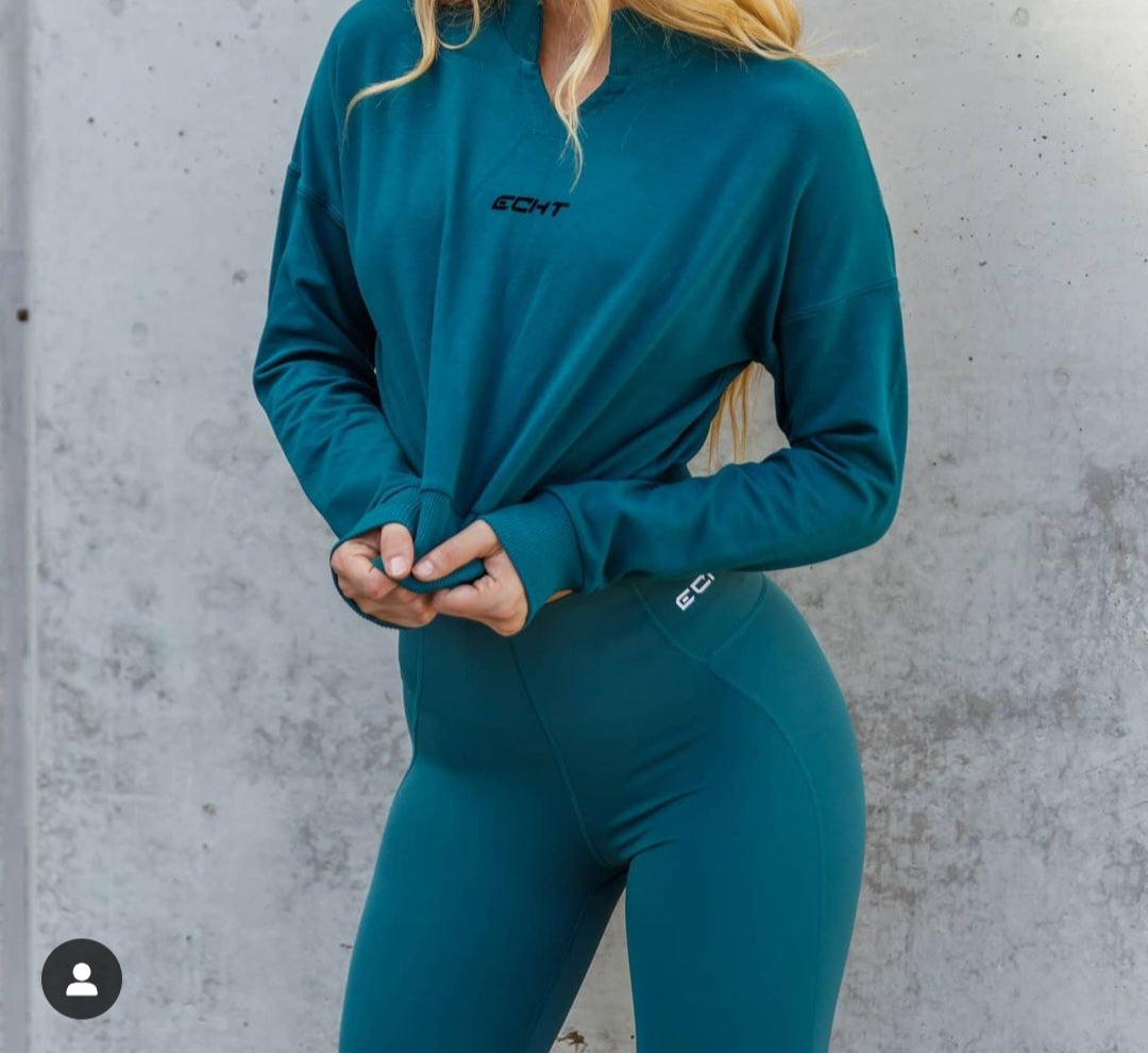 ECHT distil series workout leggings in teal