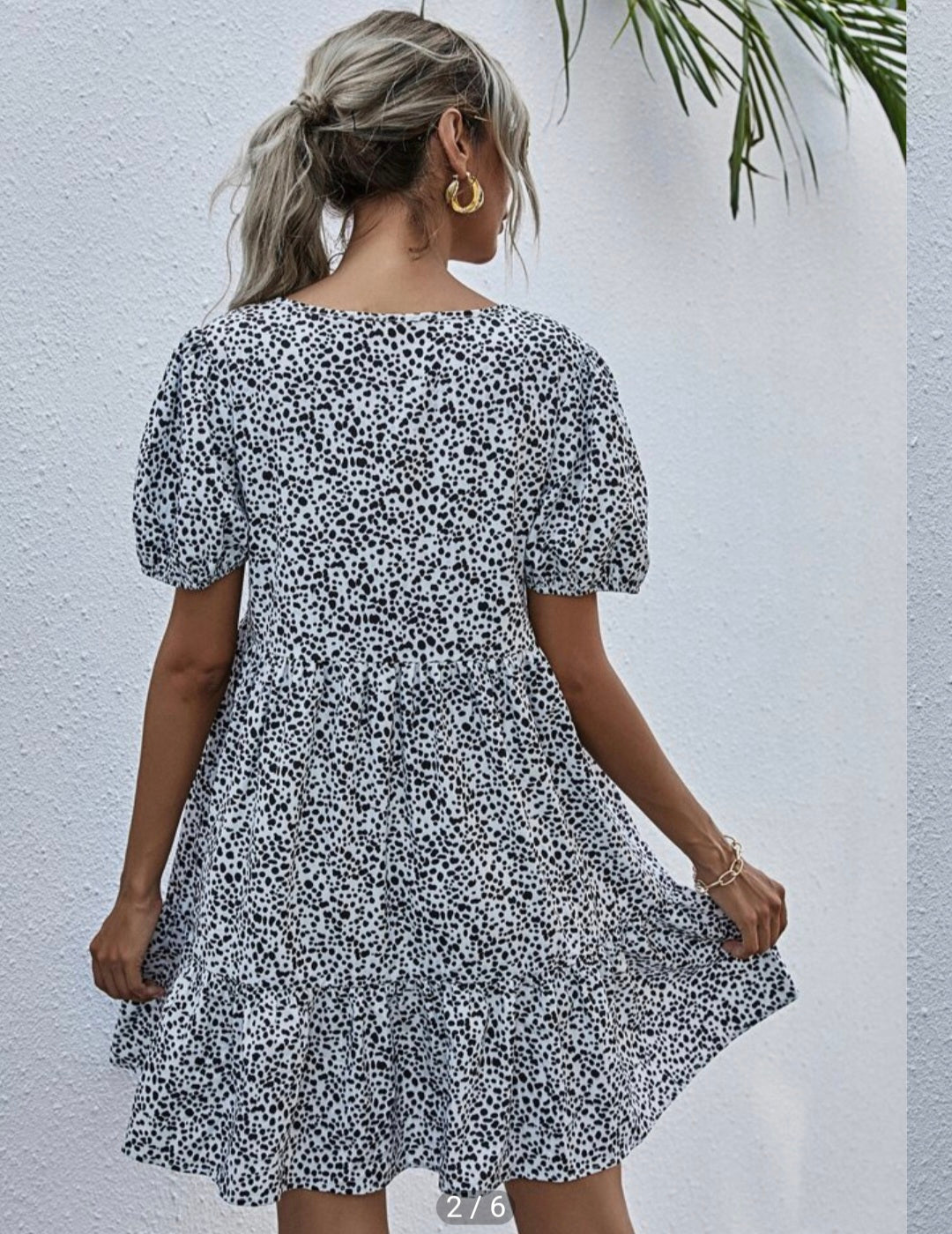 Dalmatian print summer dress