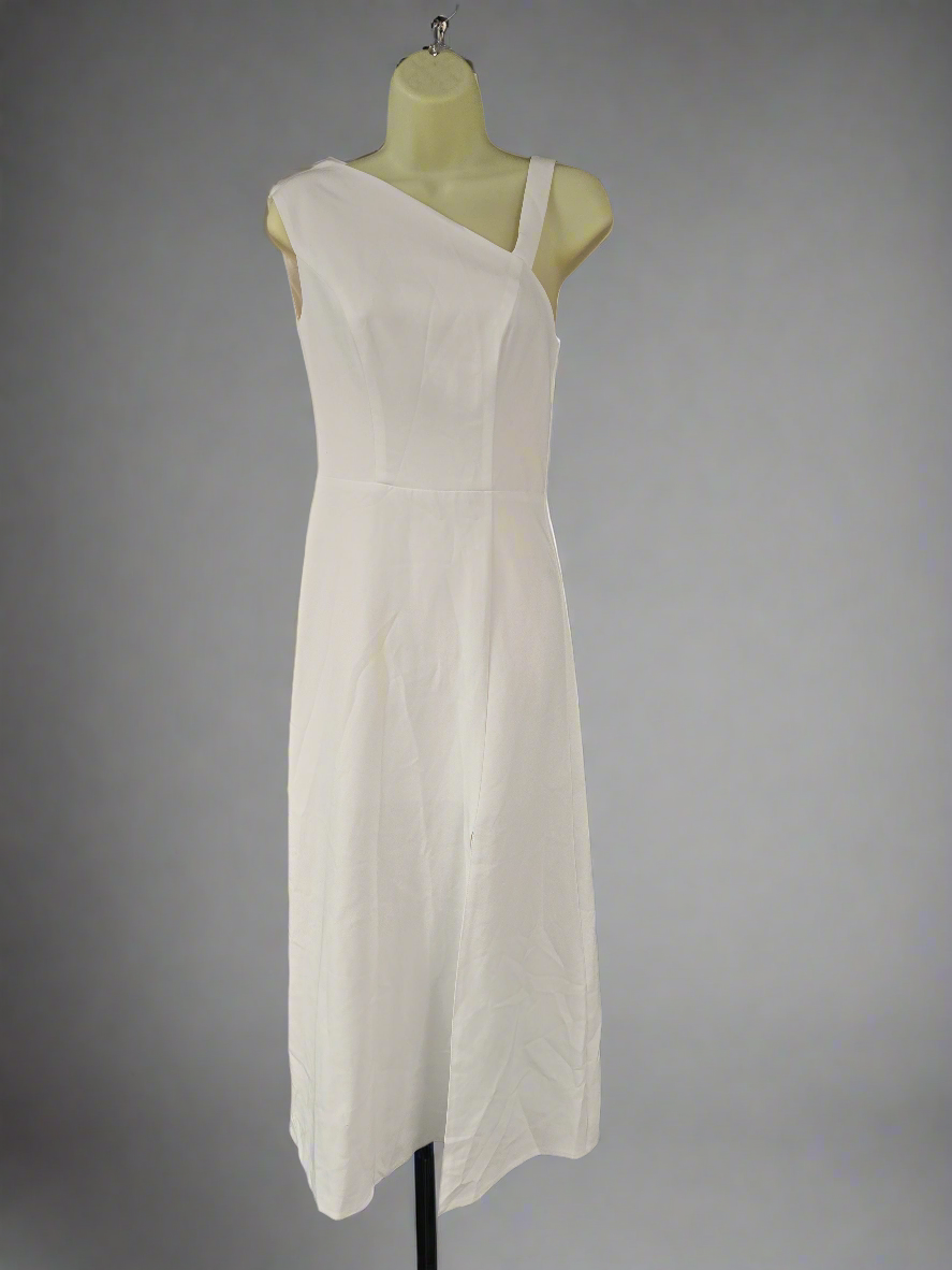 Womens white midi cocktail dress
