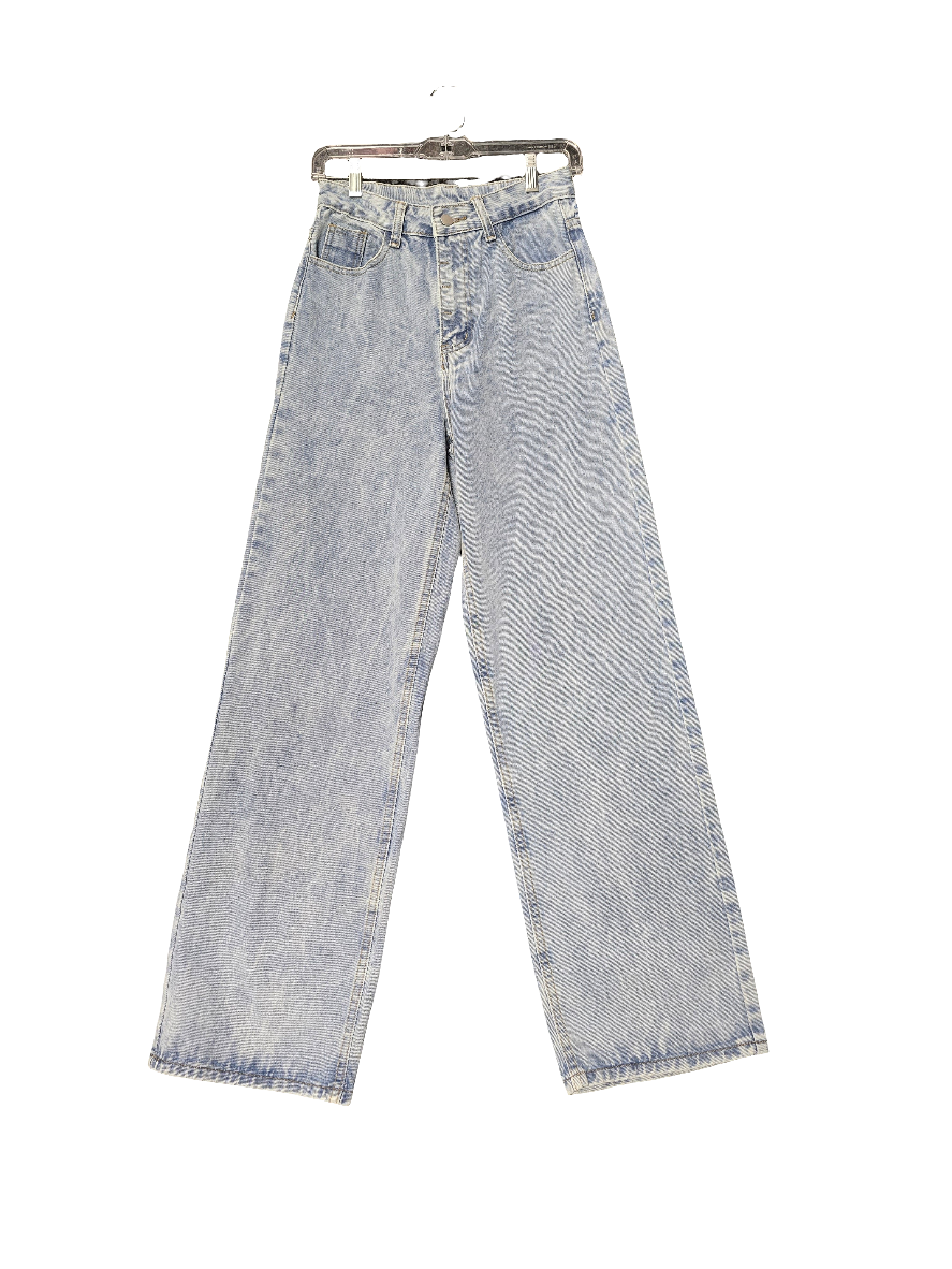 Womens wide leg high waisted denim jeans